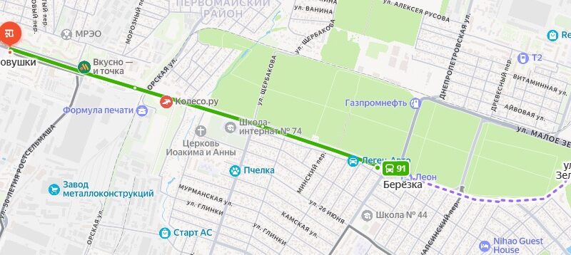 Остановка Соловушки - Малое Зеленое Кольцо