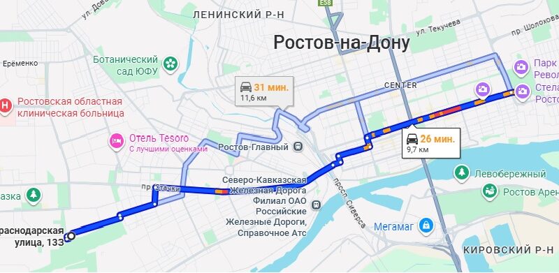 2 я Краснодарская 133 - Театральная площадь