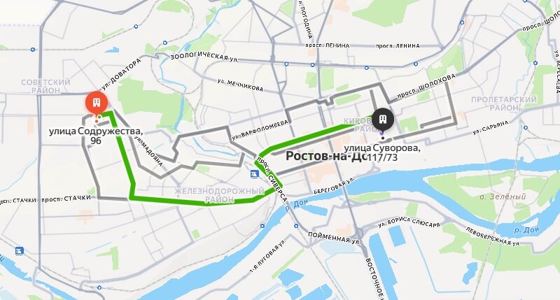 Содружества 96 - Суворова 117