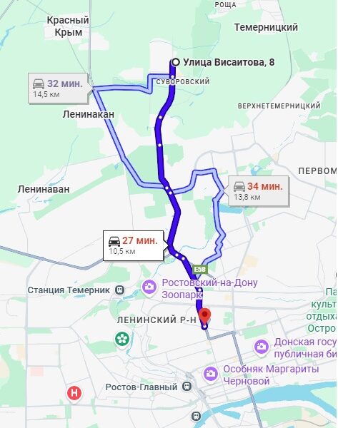 Висаитова, 8 - Комсомольская площадь
